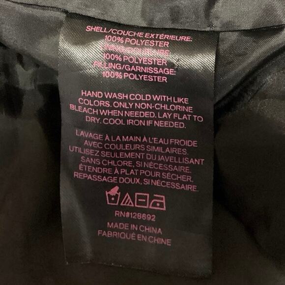 Betsey Johnson Womens Gray Snake Skin Animal Ski Puffer Quilted Coat Jacket Sz S - Picture 5 of 5